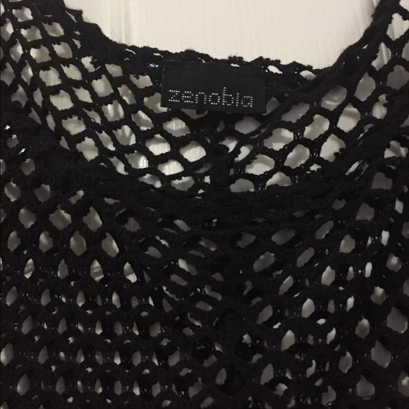 Black Short Sleeve Blouse - Picture 2 of 3